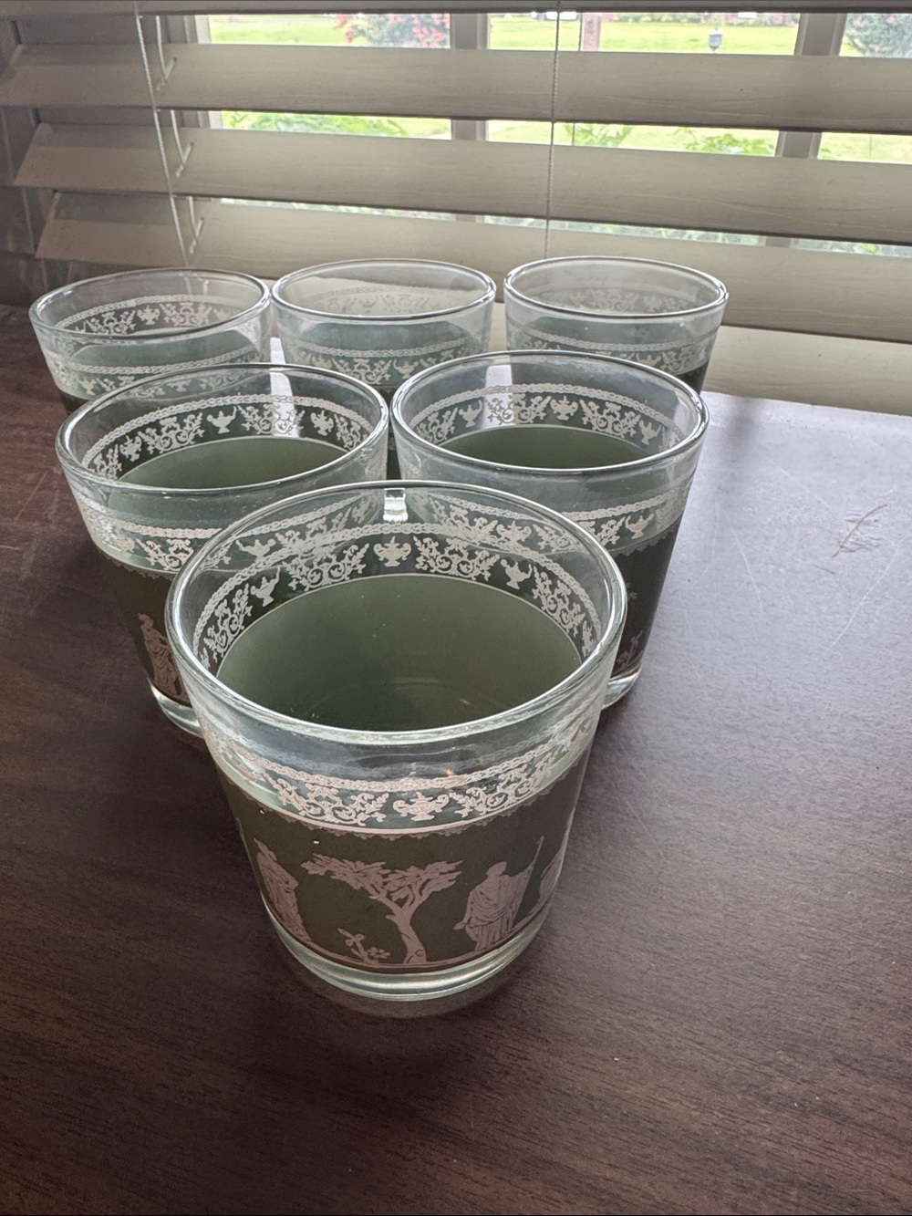Set of 6 Jeannette “Hellenic” Lowball Glasses